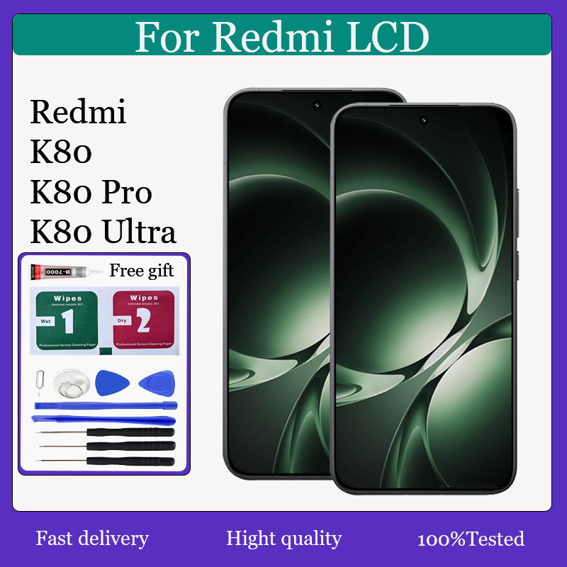 Original AMOLED สําหรับ Redmi K80 K80 Pro K80 Ultra จอแสดงผล LCD หน้าจอสัมผัสเปลี่ยน