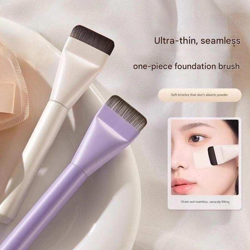 [ใหม่] แปรงรองพื้น แปรงแต่งหน้าบางพิเศษสําหรับคอนซีลเลอร์ รูปร่าง พื้นฐานใบหน้าแปรงแปรงแต่งหน้ามืออาชีพเครื่องมือทนทานพัฟเปียก&แห้งแปรงเครื่องสําอางแบ