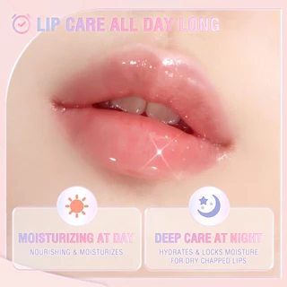 PINKFLASH Pure Natural Care Plus Lip Oil 5 ส่วนผสมจากธรรมชาติ Moisturize Repair บํารุงลดริ้วรอยกันน้ํา Multi-uses PF-L12