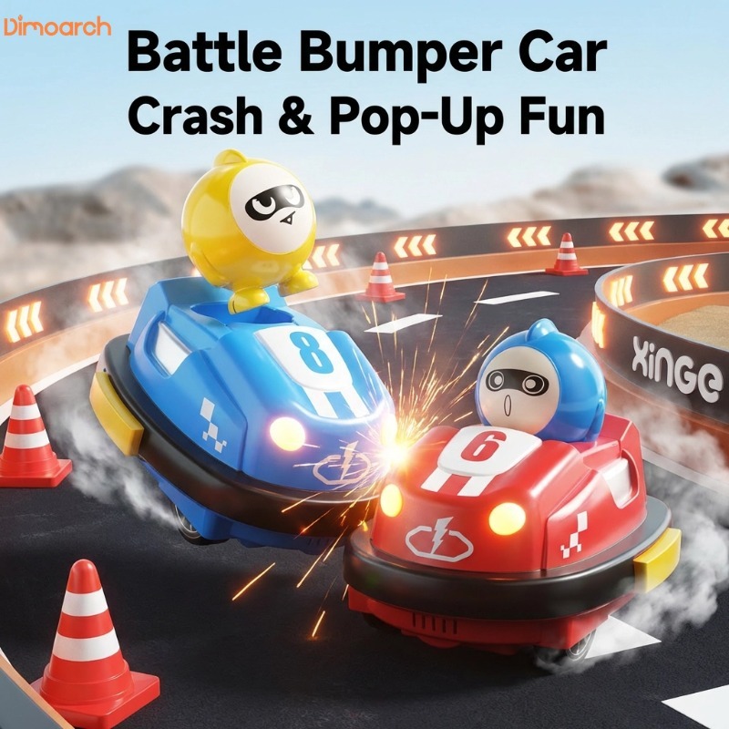 Kids Battle Bumper Car Toy | เกมป๊อปอัปกันกระแทกควบคุมระยะไกล | รถ RC แบบโต้ตอบ 2 ผู้เล่น | 360° หมุนดริฟท์ | ของขวัญสําหรับเด็ก