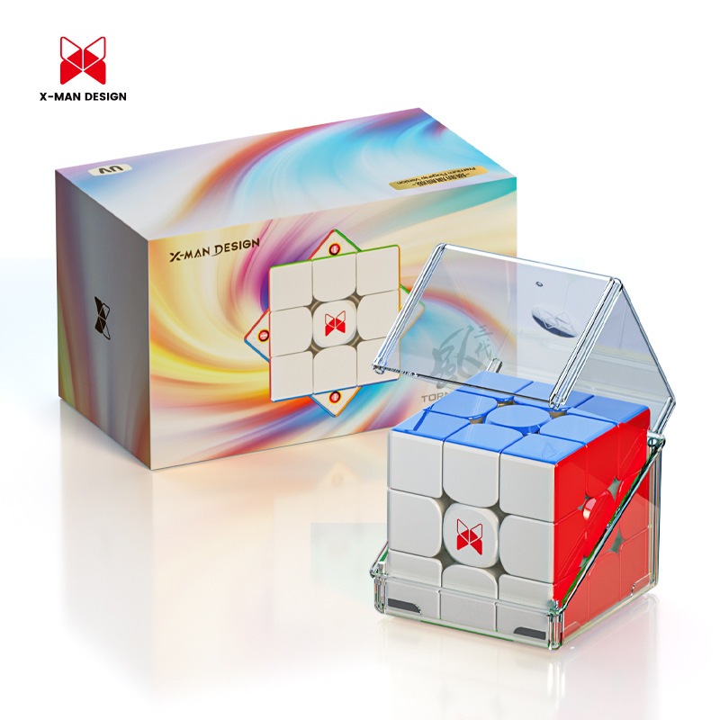 รุ่นใหม่ QiYi X-Man Tornado V3M Premium 3x3 Magnetic Cube Professional Tornado V3 Premium Pioneer UV