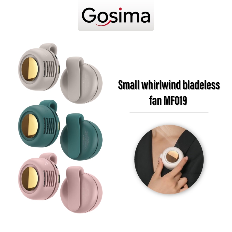 Small whirlwind bladeless fan พัดลมพกพา ปรับแรงลมได้ 3 ระดับ กระจายลมรอบทิศทาง 360° 0.16 kg พอร์ตชาร์จ Type-C