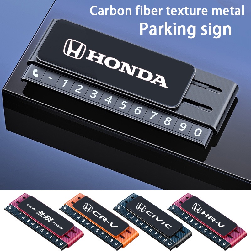 Honda car รถฮอนด้าที่จอดรถชั่วคราวการ์ดดิจิตอลหมายเลข transfer ป้ายทะเบียนเครื่องประดับ City Civci Fit Jazz HRV BRV CRV Brio Accord Lead mobiio