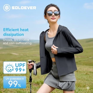 SOLOEVER เสื้อผ้าป้องกันแสงแดด เสื้อแจ็คเก็ตกันน้ำ เสื้อผ้าระบายอากาศและแห้งเร็ว เหมาะสำหรับใช้กลางแจ้ง