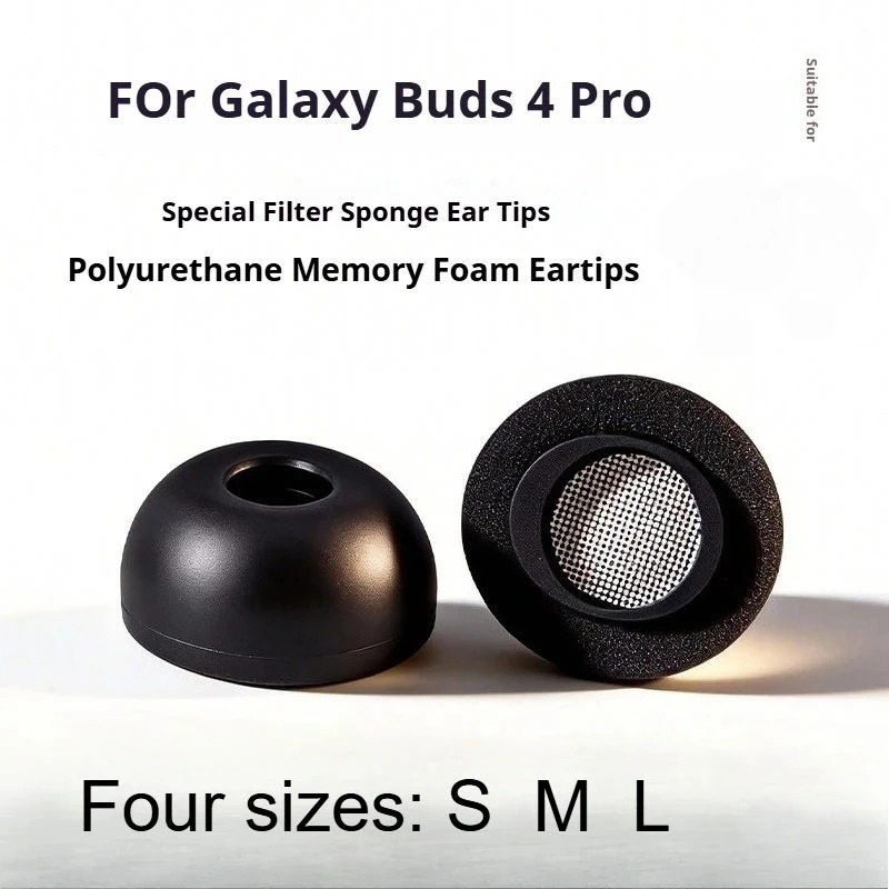 จุกหูฟังโฟมหน่วยความจําสําหรับ Samsung Galaxy Buds 4 Pro Eartip ที่อุดหูแบบนุ่มหูฟังกันลื่นเคล็ดลับหูสําหรับ Buds4 Pro เคสหูฟัง