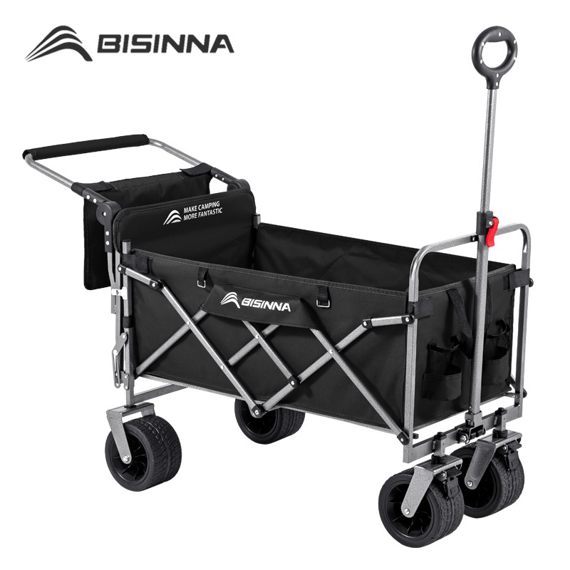 BISINNA Camping Wagon รถเข็นพับได้Heavy Duty สำหรับกิจกรรมกลางแจ้งและปิกนิก