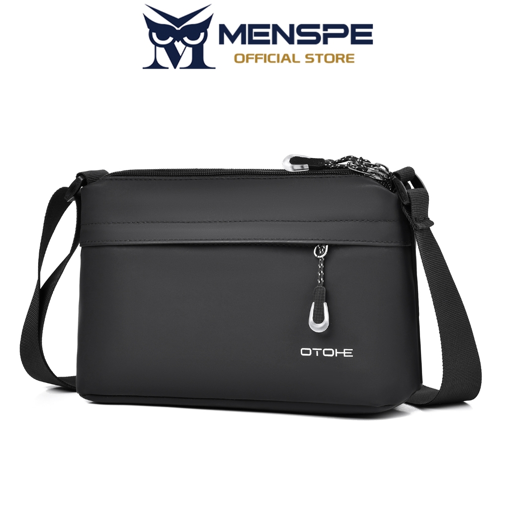 MENSPE กระเป๋าสะพายไหล่แฟชั่นสำหรับผู้ชาย กันน้ำ ความจุขนาดใหญ่ กระเป๋าสะพายข้างแบบลำลอง สปอร์ต