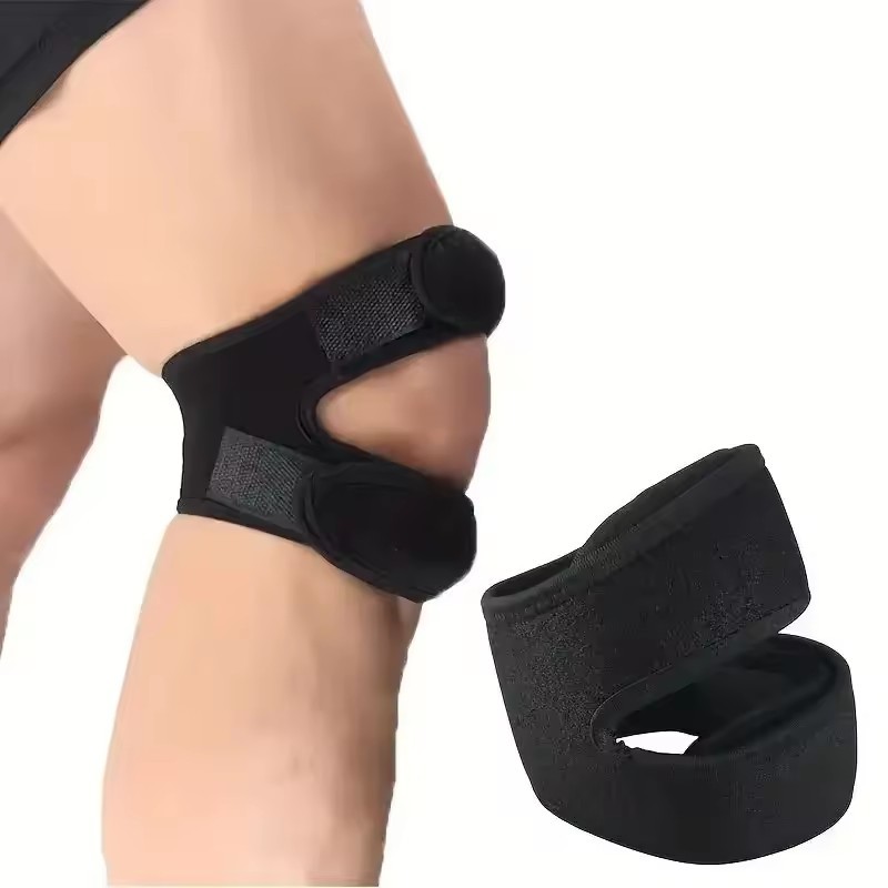 1 PCS กีฬา Kneepad Double Patellar เข่า Patella Tendon สายรัดรั้ง Pad Protector เปิดเข่า Wrap Band F
