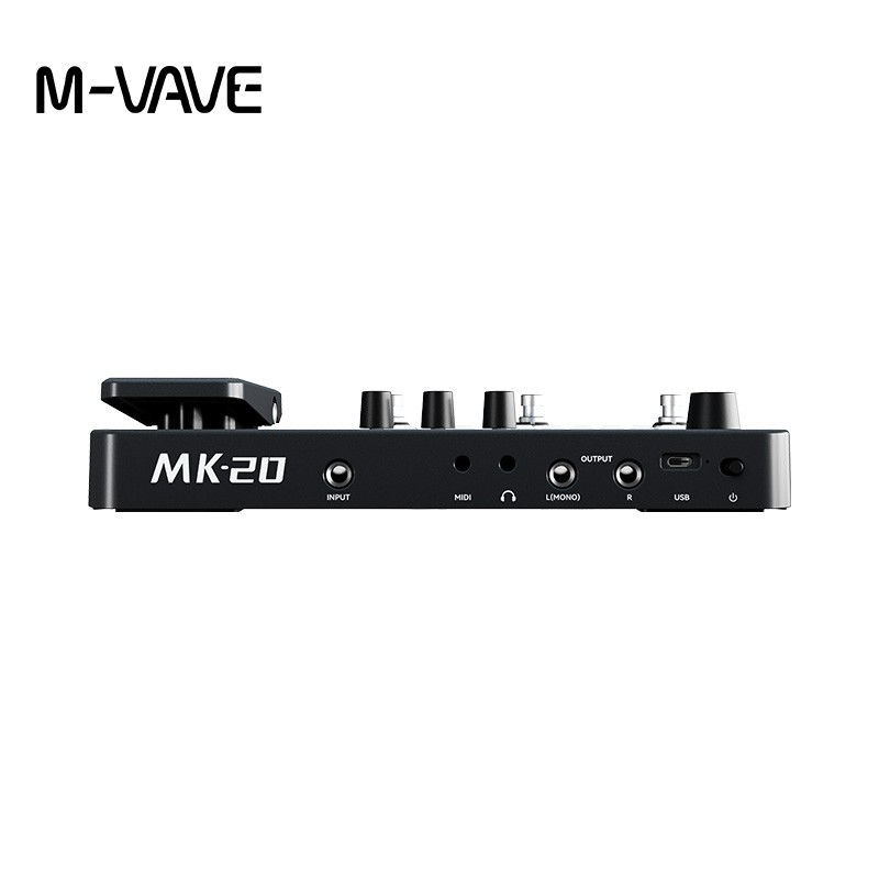 M-VAVE MK-20 มัลติฟังก์ชั่นกีตาร์/เบส Effector Pedal พร้อม 120 AMP รุ่น, 10 เอฟเฟกต์, MIDI