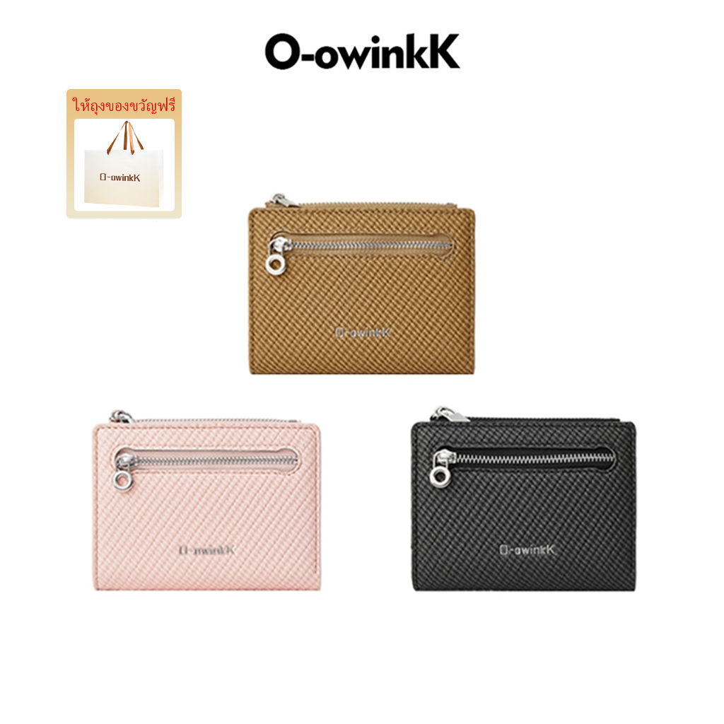 O-owinkK กระเป๋าสตางค์ผู้หญิง ใบสั้น กระเป๋าใส่บัตรเครดิตหลายใบ พกพาสะดวก