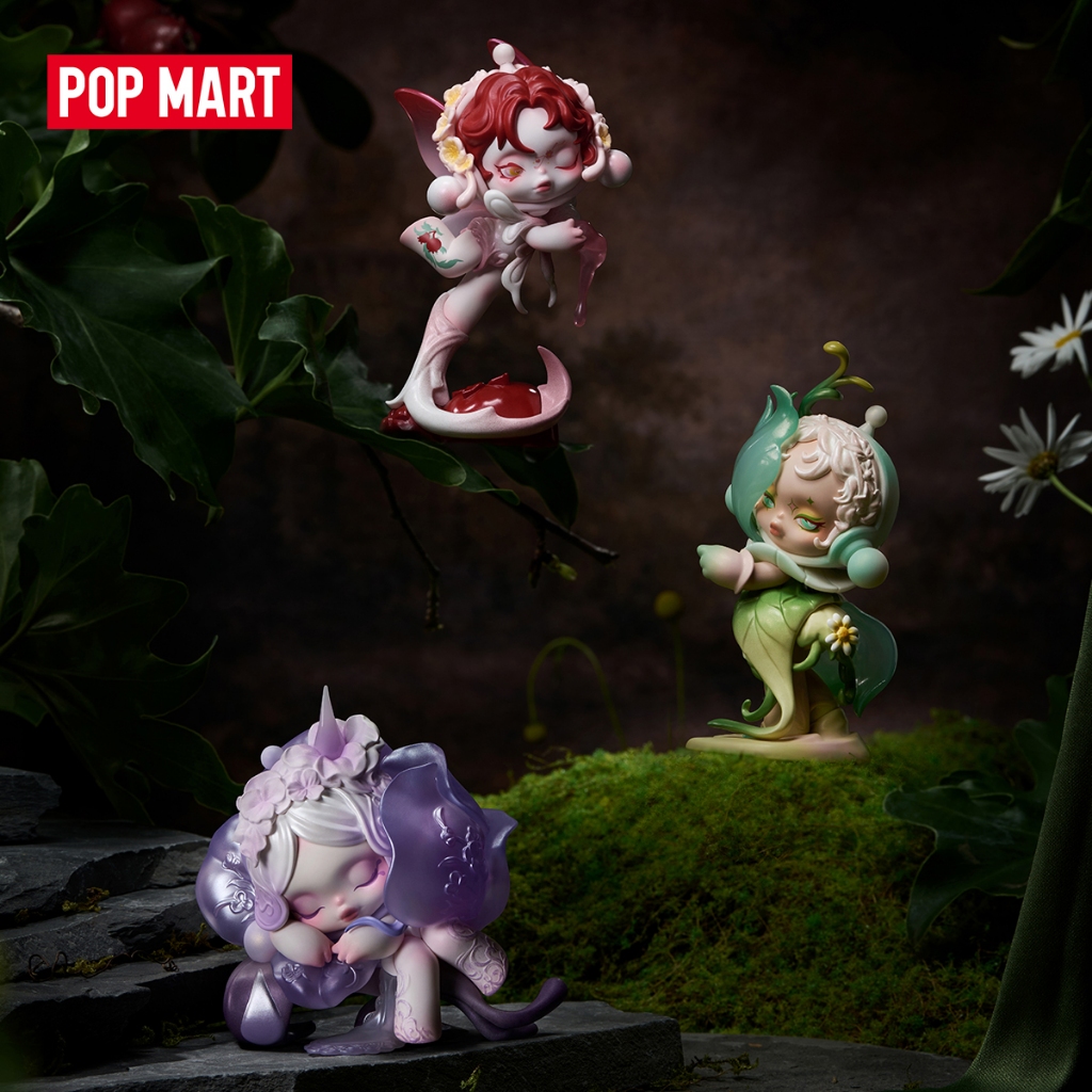 POP MART SKULLPANDA Petals in Four Acts Series Figures（whole set）Blind Box Action Toys Collectable Figure Birthday Gift Kid Toy