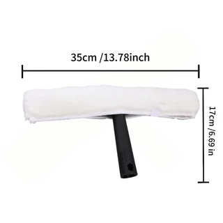 Easy Grip Handle หน้าต่างทําความสะอาด Applicator 35 ซม.ผ้าไมโครไฟเบอร์หัวในครัวเรือนเครื่องมือแก้ว