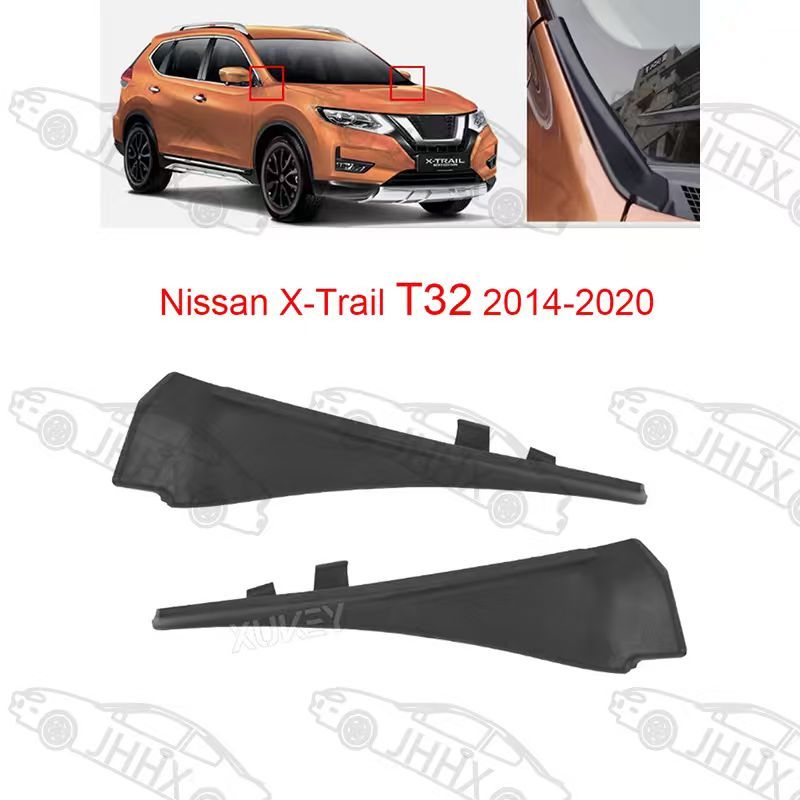 สําหรับ X-TRAIL ด้านข้างกระจก Grille COVER/เครื่องยนต์บานพับฝาครอบสําหรับ Nissan X-Trail T32 2014 2015 2016 2017 2018 ~ 2021 แผงปัดน้ําฝนด้านข้าง Wiper Grille COVER