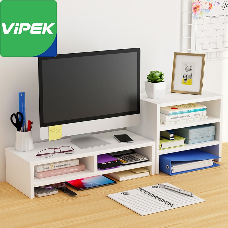 VIPEK ชั้นวางจอคอม ชั้นวางจอ โต๊ะวางของพิวเตอร์  จัดเก็บของ ประหยัดพื้นที่ เพิ่มความสูงของจอ