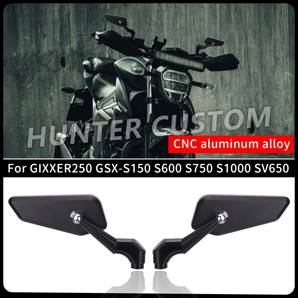 กระจกมองข้างอลูมิเนียม CNC ความแข็งแรงสูงสําหรับ Suzuki GIXXER250 GSX-S150 S600 S750 S1000 SV650, มุ