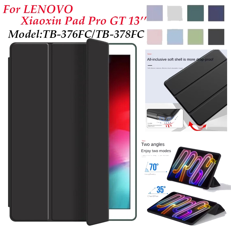 สําหรับ Lenovo Xiaoxin Pad Pro GT 13 นิ้ว 2026 tri พับซองหนัง TB-376FC TB-378FC ฝาครอบแท็บเล็ต