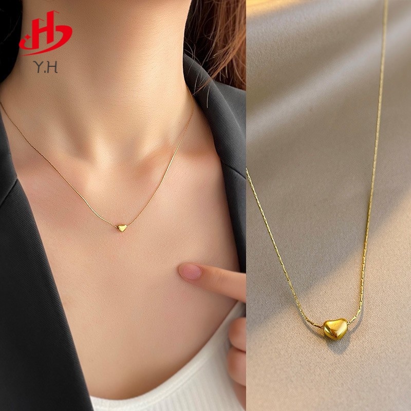 ⭐Y.H⭐ 2026 316L หัวใจน่ารัก 18K สร้อยคอสแตนเนซ์