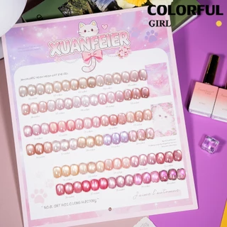 เจลเล็บ XUANFEIER Cat Eye 30 สี | เจลตาแมว + สีเจลแคทอายเนื้อซาติน โทนนู้ดชมพู/พีช | เนื้อซาติน เล่นแสงละมุน | ขับผิว ดูดีทุกวัน ใช้ได้ทุกโอกาส (พร้อมใช้งาน) ✨