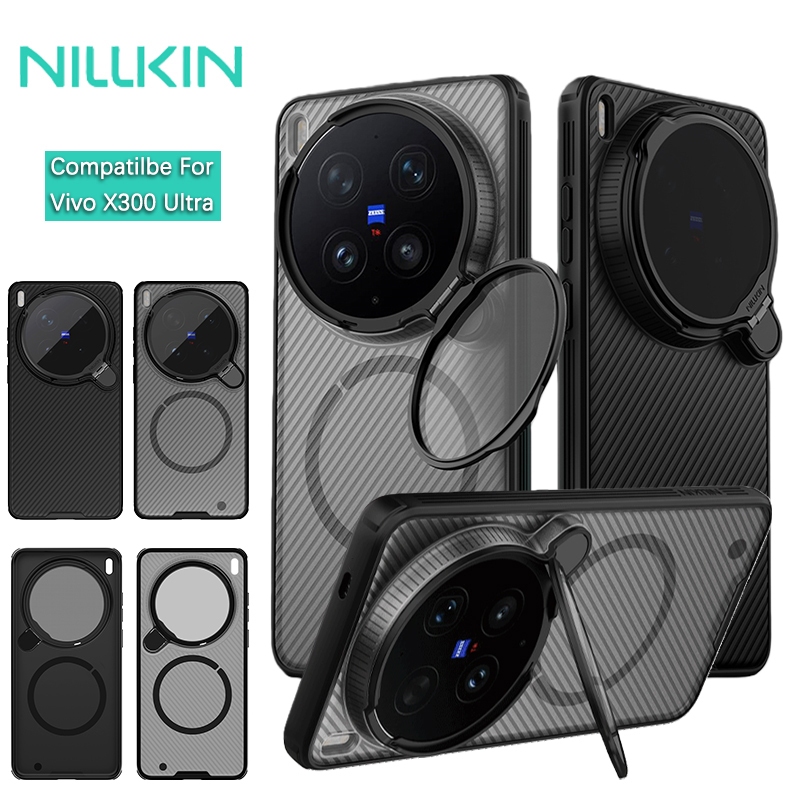 Nillkin สําหรับ Vivo X300 Pro/X300 Ultra Camshield ProP PC TPU กันกระแทก Anti-Drop ป้องกันเลนส์กล้อง Kickstand Magnetic Hard ฝาหลังเคสโทรศัพท์