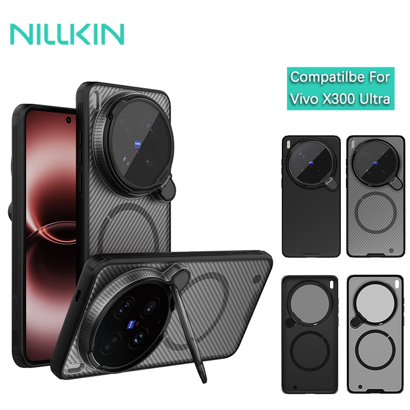 Nillkin สําหรับ Vivo X300 Pro/X300 Ultra Camshield กันกระแทกป้องกันเลนส์กล้อง Kickstand Magnetic Hard ฝาหลังเคสโทรศัพท์ Shell