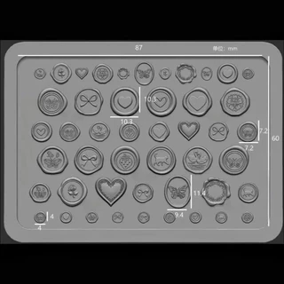 KusaCollection สไตล์เดียวกันแม่พิมพ์แต่งเล็บโปร่งใสสูง Rainy Day จักรเย็บผ้าลูกแมวปุ่ม Key Mold