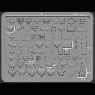 KusaCollection สไตล์เดียวกันแม่พิมพ์แต่งเล็บโปร่งใสสูง Rainy Day จักรเย็บผ้าลูกแมวปุ่ม Key Mold