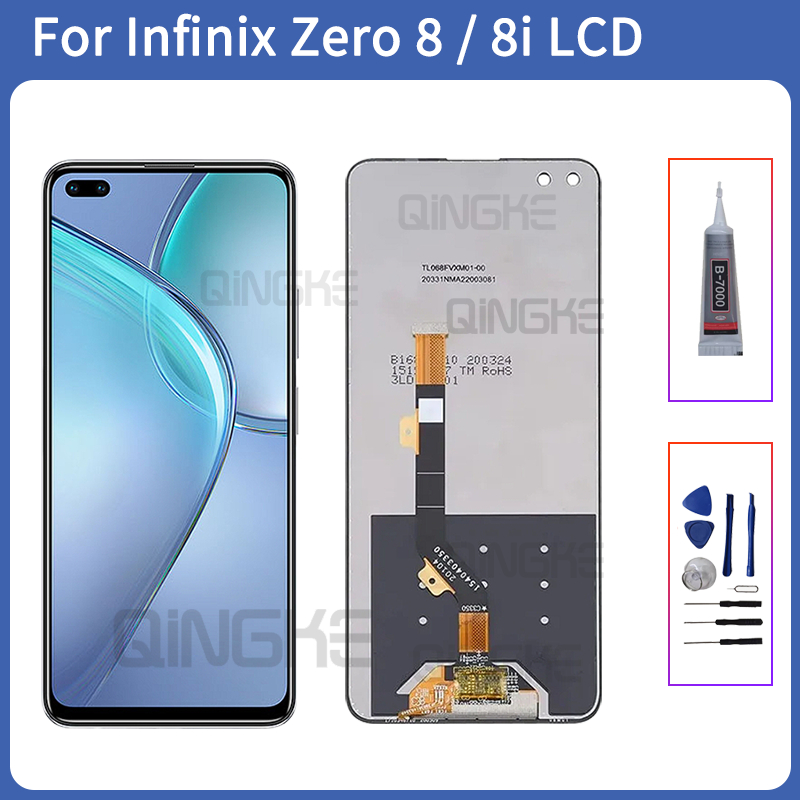 สําหรับ Infinix Zero 8 LCD X687 จอแสดงผล IPS Touch Screen Digitizer Assembly สําหรับ Infinix Zero 8i