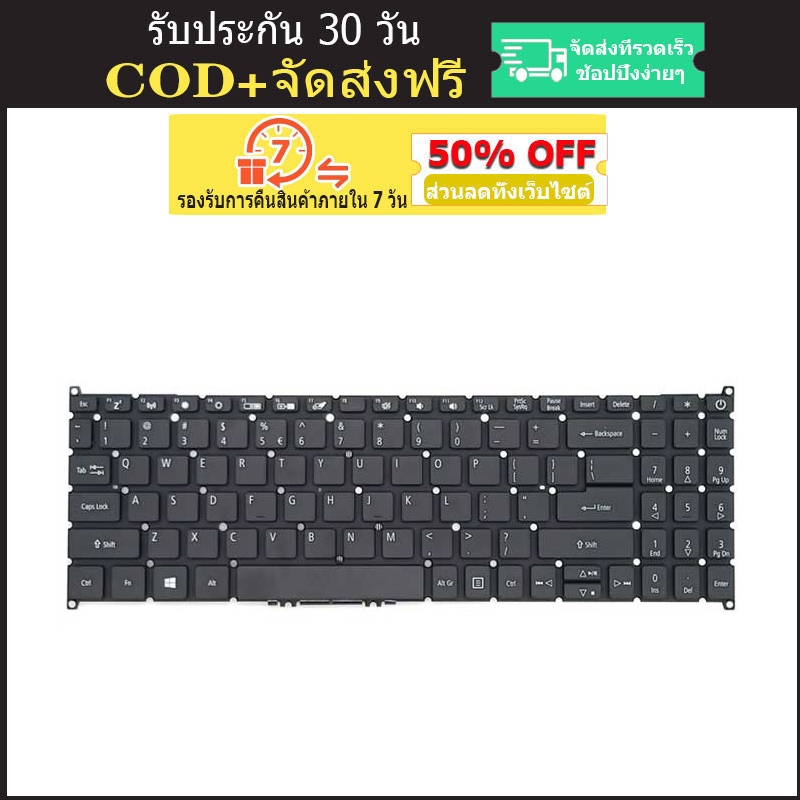ใหม่แป้นพิมพ์แล็ปท็อปสําหรับ Acer Aspire 3 N19C1 N18Q13 A315-42 55 55G-79XW/R5P7 สีดํา