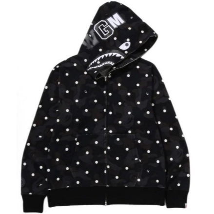สไตล์ใหม่ BAPE ฉลาม เสื้อแจ็กเก็ตลําลองลายพรางสําหรับผู้ชาย และผู้หญิง 0819