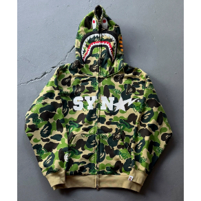 รุ่นใหม่ BAPE ลายพรางฉลาม เสื้อแจ็คเก็ตคลุมด้วยผ้าแบบลำลองสำหรับบุรุษและสตรีแบบใหม่0819