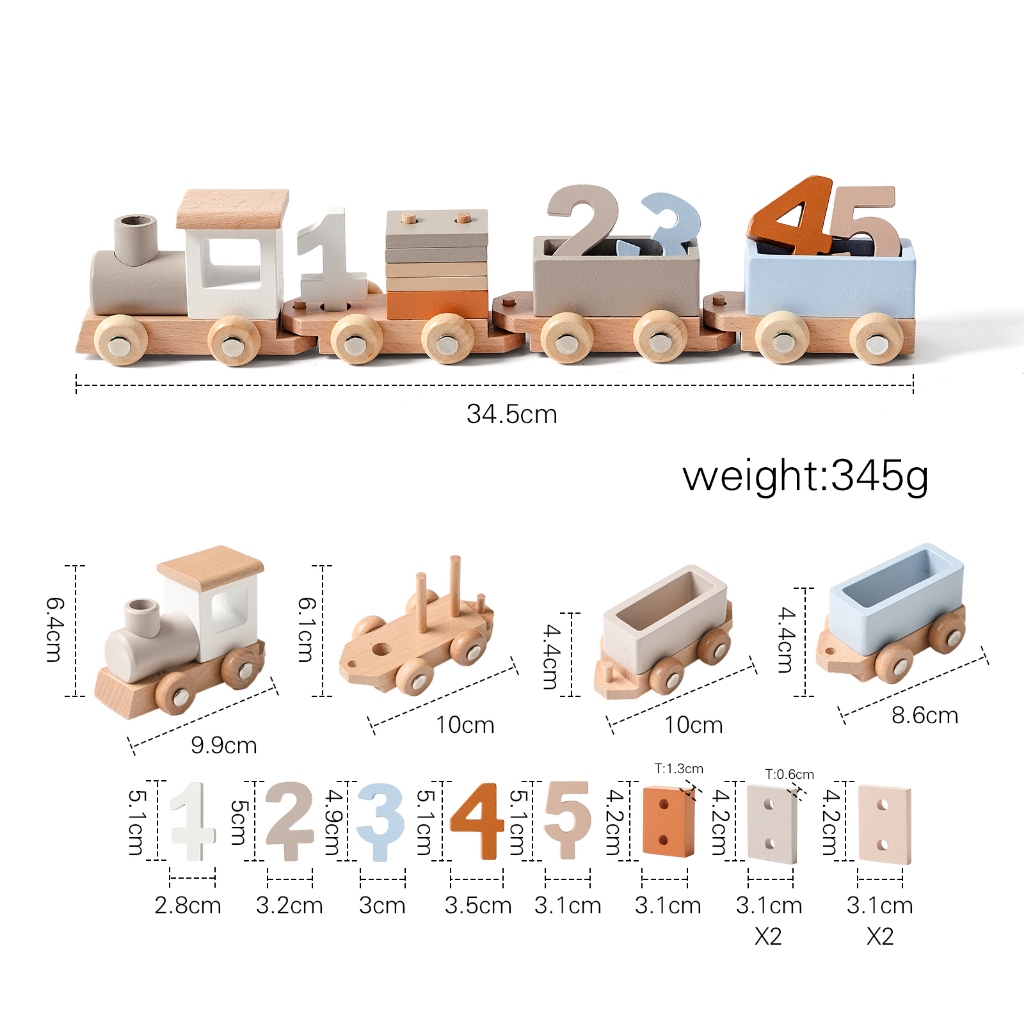 มาใหม่Baby ปริศนาไม้ของเล่นวันเกิดรถไฟ จิ๊กซอว์ hand gripping board ชุดของเล่นที่ถอดออกได้เด็ก early learning ปริศนาของเล่น ราคา ถูกที่สุด ดีลบีเคเค แกลเลอรีภาพที่ 2