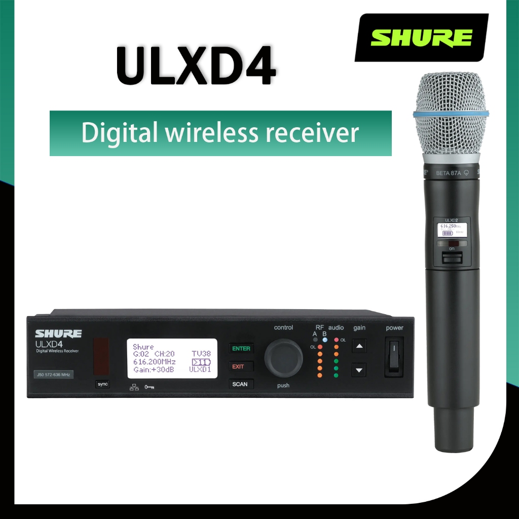 SHURE ULXD4-BETA87A ชุดรับสัญญาณและไมโครโฟนไร้สายดิจิตอล