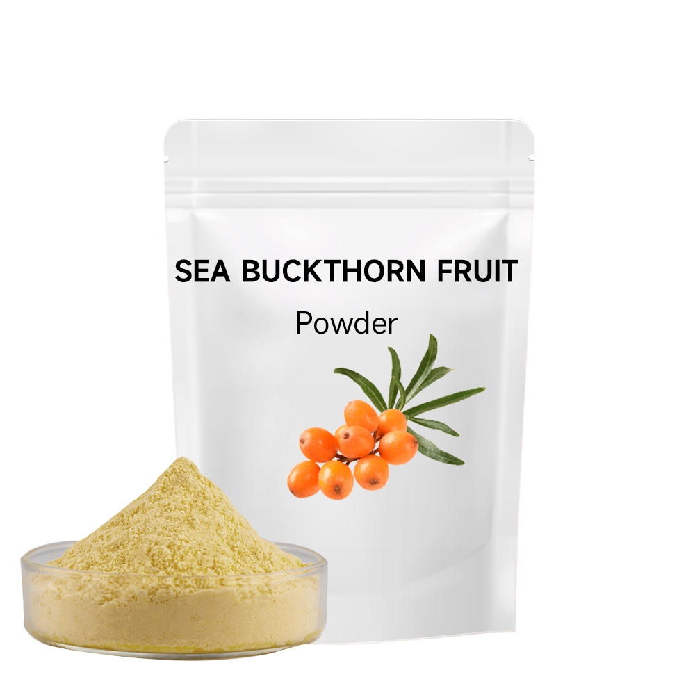 โรงงานจัดหาคุณภาพสูง 100% Purity Organic Sea Buckthorn Fruit Powder Food Grade