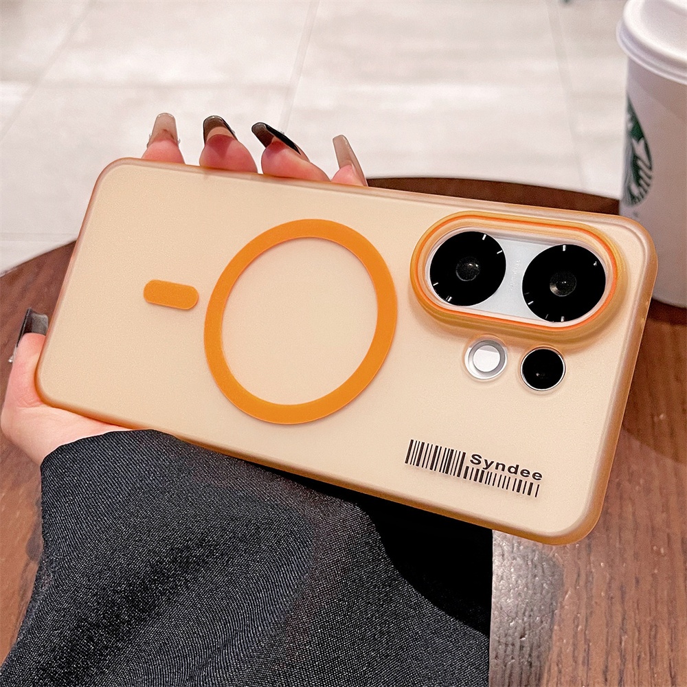 Matte Slim Magnetic Clearเคสโทรศัพท์สําหรับVivo V70 V70 FE V60 Lite V60 V50 Lite V50 V40 Lite V40 V30 V29 V27 Pro 5G Frostedโปร่งใสปกแข็ง