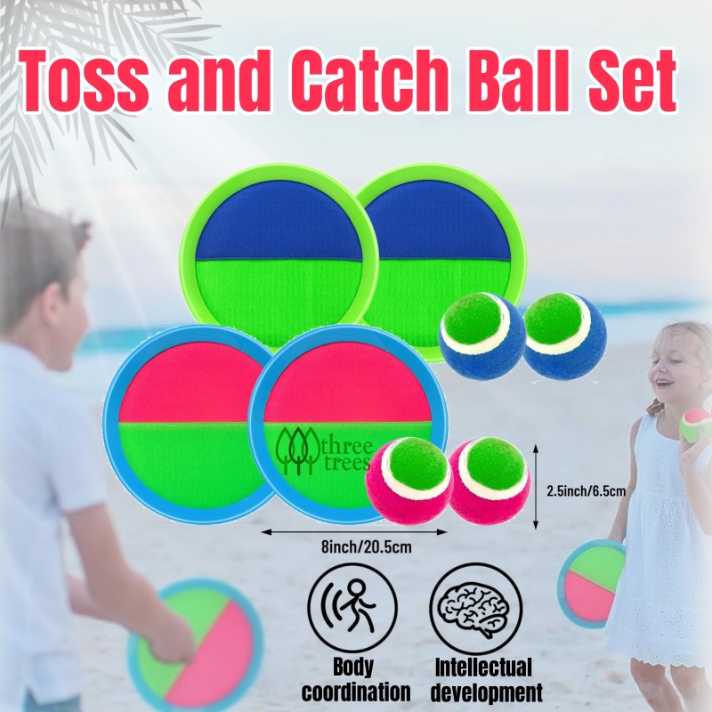 Toss & Catch Ball ชุดสําหรับเด็กอายุ 3-8+ ของเล่นเกมบอลสนามเด็กเล่นกลางแจ้ง Backyard Catch Ball ของขวัญวันเกิดคริสต์มาส