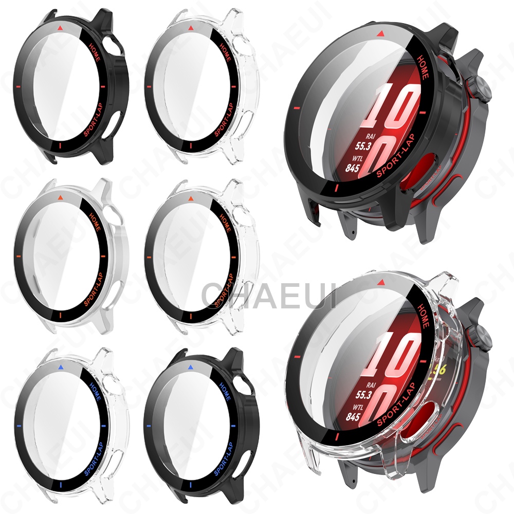 ตัวป้องกันหน้าจอพร้อมเคสฟิล์มกรอบ PC อุปกรณ์เสริมคลุมทั้งหมดสําหรับ Huawei Watch GT Runner 2