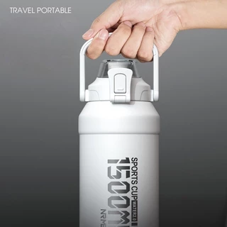 แก้วเก็บอุณหภูมิสแตนเลส316 ขนาดใหญ่ 800/1000/1500/2000ml พกพาง่าย กีฬา 2โหมดดื่ม(หลอด+ตรง) แยกชาได้ วัสดุเกรดอาหาร เก็บร้อนเก็บเย็น