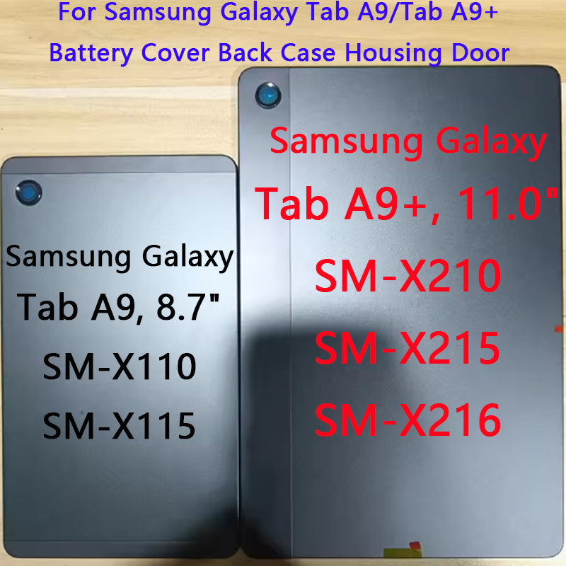 สําหรับ Samsung Galaxy Tab A9 Tab A9+ ฝาครอบแบตเตอรี่ที่อยู่อาศัยด้านหลังประตูเปลี่ยนกรณี