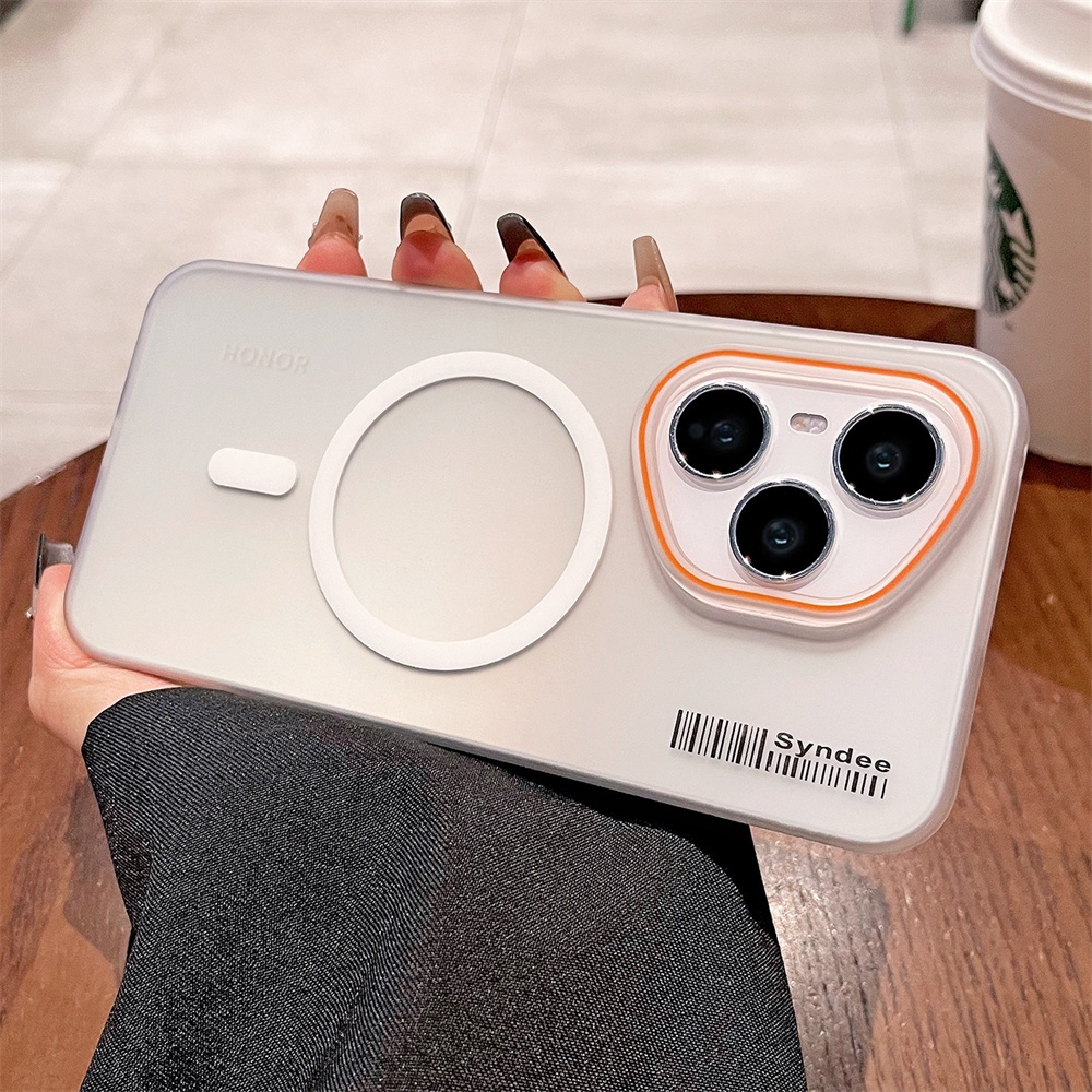 Matte Slim Magnetic Clearเคสโทรศัพท์สําหรับHuawei Honor 400 Lite /400 Pro/ 400 สมาร์ท/honor 200/200 Pro/200 Lite 5G Frostedโปร่งใสปกแข็ง