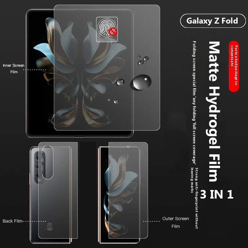 ฟิล์มไฮโดรเจล กันรอยหน้าจอ แบบด้าน สำหรับ Samsung Galaxy Z Fold 7 6 5 4 3