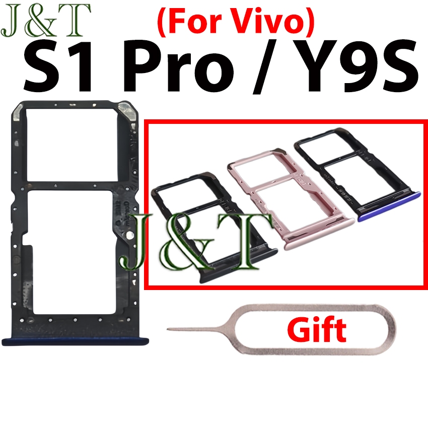 ถาดซิมสําหรับ vivo S1 Pro / Y9S Card Holder Reader SD Slot Adapter Phone Replacement Part