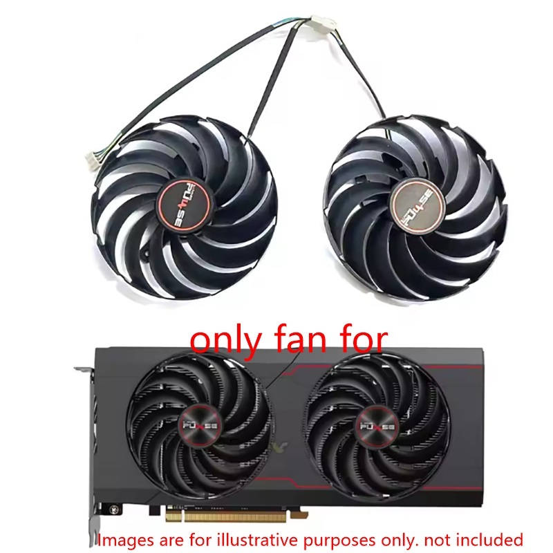 95 มม.4PIN FD10015M12D GPU กราฟิกการ์ดเปลี่ยนพัดลมสําหรับ SAPPHIRE Radeon RX6700 6XT PULSE