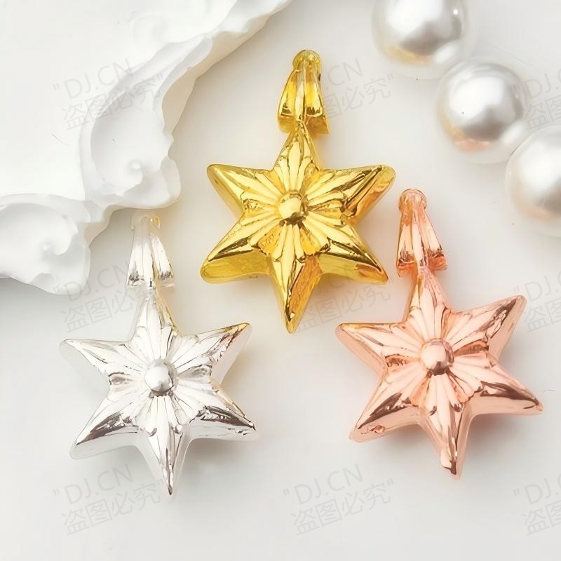 ADJ2100 ซื้อครบ 6 ชิ้นได้ฟรี 1 ชิ้น! สร้อยข้อมือและสร้อยคอมือทำเอง DIY ลายหกเหลี่ยม พร้อมสายสีทองและ