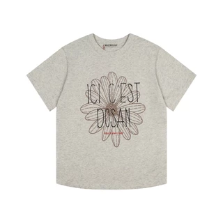 MARDI MERCREDI 26SS TSHIRT เสื้อยืดแขนสั้นคอกลมเกาหลี ลายพิมพ์ดอกเดซี่ รุ่นพิเศษ DOSAN รุ่นคู่ lovers ของแท้ 100% พร้อมส่ง