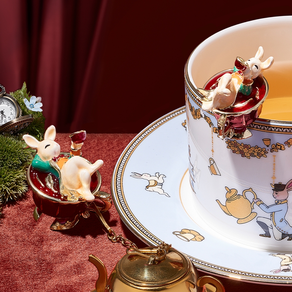 BlanBunny Alice March Hare ที่กรองชาน่ารัก 304 ตัวกรองกรองชาสแตนเลสสําหรับชาชง
