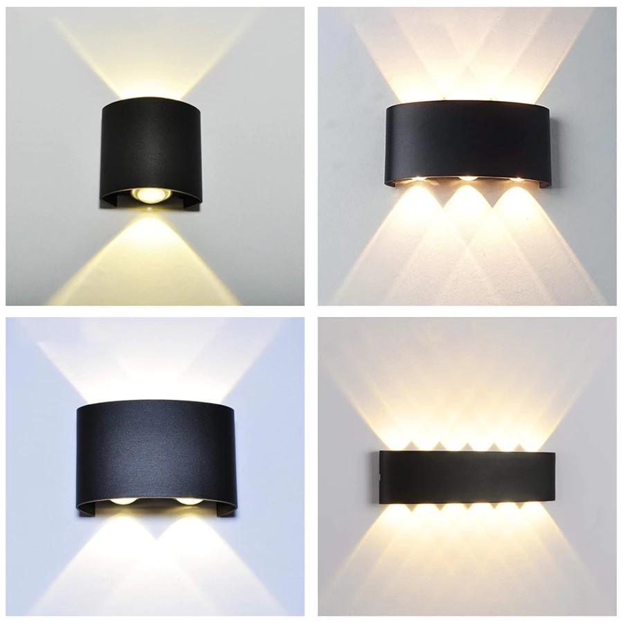 LA โคมไฟติดผนังเรียบง่ายทันสมัย LED 2 W/4 W/6 W/8 W/10 W IP65 กันน้ําในร่ม/กลางแจ้งเชิงเทียนผนัง