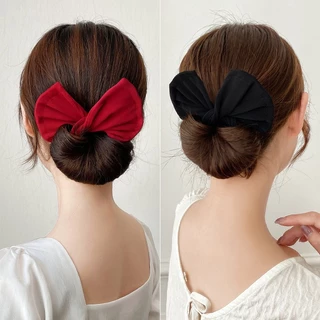 Bun Hair Tie พิมพ์ผ้า Twister คลิปผม Bun เชือกผม Twist Bun เครื่องมืออุปกรณ์เสริมผม