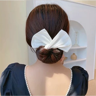 Bun Hair Tie พิมพ์ผ้า Twister คลิปผม Bun เชือกผม Twist Bun เครื่องมืออุปกรณ์เสริมผม