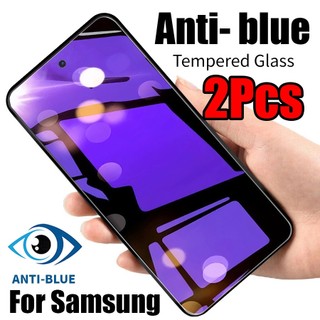 กระจกนิรภัยกันรอยหน้าจอ ป้องกันแสงสีฟ้า สําหรับ Samsung Galaxy A17 A07 A37 A57 A16 A26 A36 A56 A06 A15 A25 A35 A55 A05 A14 A24 A34 A54 A12 A22 A32 A42 A52 A52s A72 A11 A31 A51 A71 A03 A04 A21s A50 A70 A70S A30s A50s A02s A03s A04E A21S S23 S24 S25 fe