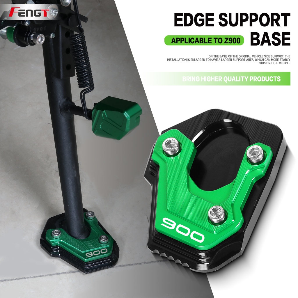 สําหรับ KAWASAKI Z650 Z800 Z900 Z900Rs Z1000 Z1000R Z900SE รถจักรยานยนต์ CNC Kickstand Sidestand ขาตั้ง Extension Enlarger Pad เท้าเหยียบพักเท้า